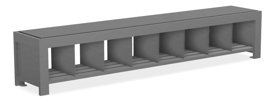 Urban Form Backless Bench with Storage Pockets 8ft