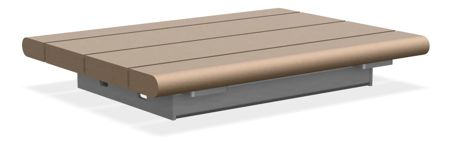 Bayview Backless Wall Top Bench 2ft