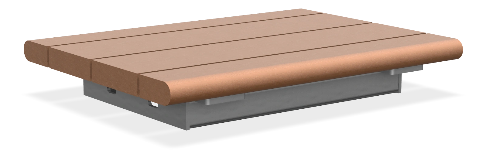 Bayview Backless Wall Top Bench 2ft