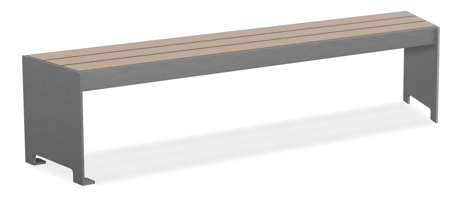 Custom Mackenzie Modular Bench 7ft 130° LEFT FACING ANGLE - Nomodic Project