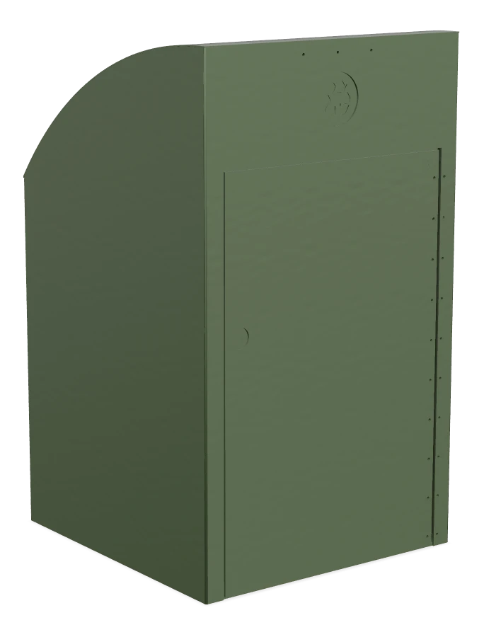 Modena Curved Top ECO 48 Gallon Waste Receptacle for Wheeled Trash Can