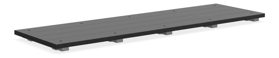 Alpine Bench Topper 3.0m - Dark Bamboo