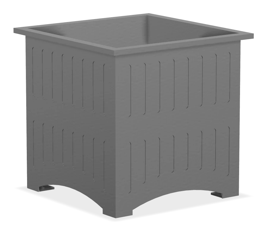 Beselt Square Planter With Curved Bottom