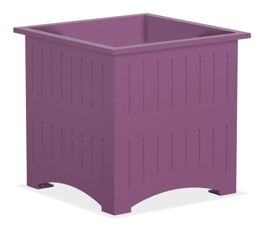 Beselt Square Planter With Curved Bottom