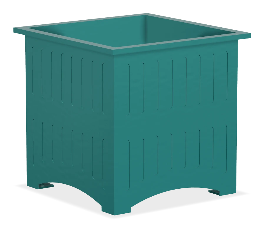Beselt Square Planter With Curved Bottom