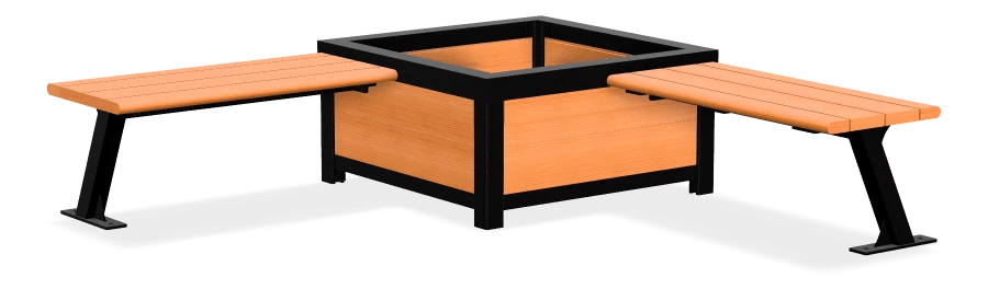 Bayview Bench Planter Combo - 2 Backless Seat Sections