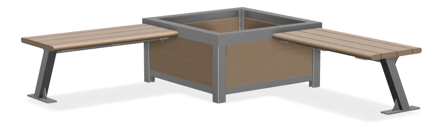 Bayview Bench Planter Combo - 2 Backless Seat Sections