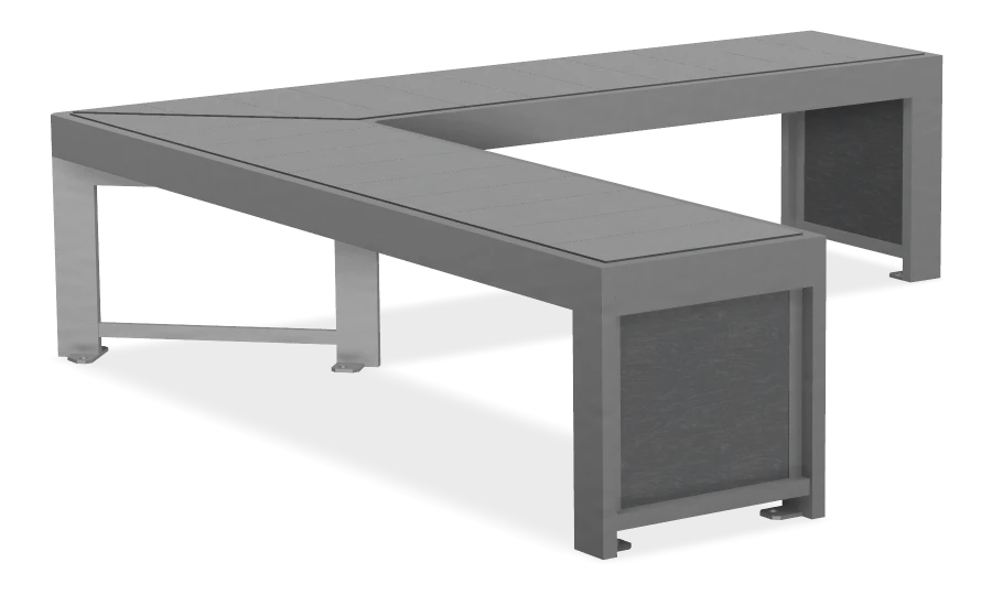 Urban Form Backless Bench 6ft with 45 Degree Angle