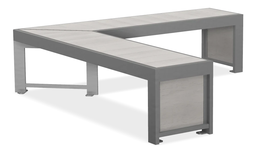 Urban Form Backless Bench 6ft  with 45 Degree Angle
