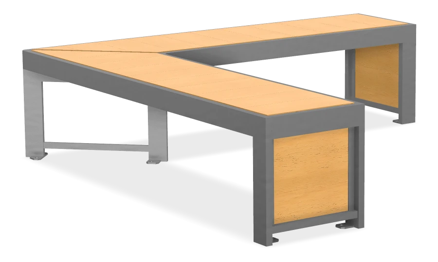 Urban Form Backless Bench 6ft with 45 Degree Angle