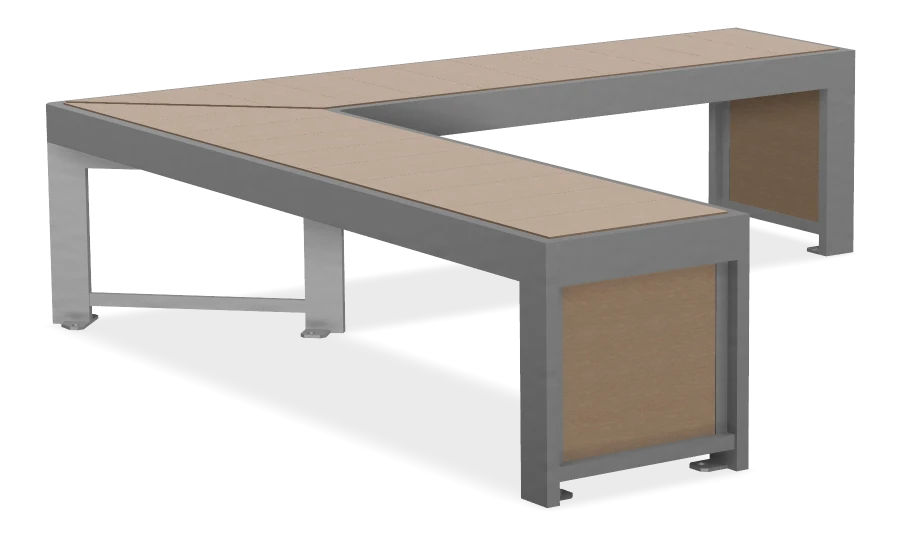 Urban Form Backless Bench 6ft with 45 Degree Angle