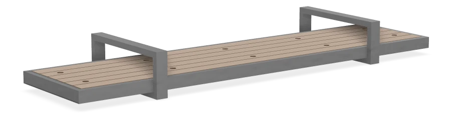 Skyline Backless Wall Bench 6ft