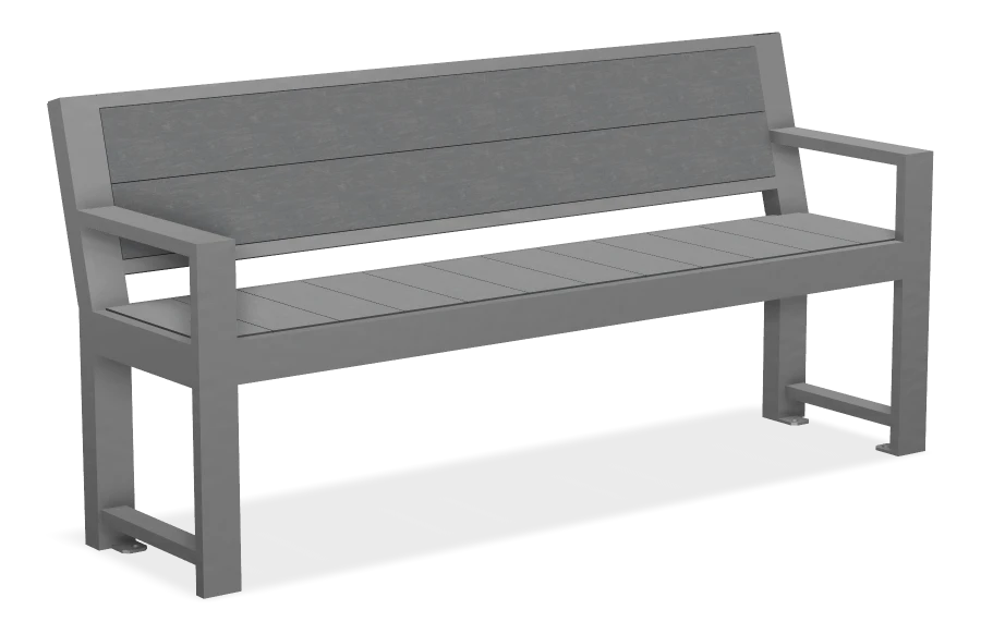 Urban Form Harvest Full Back Bench with 2 Armrests