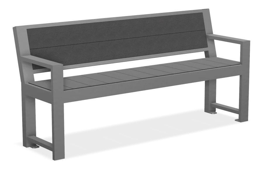 Urban Form Harvest Full Back Bench with 2 Armrests