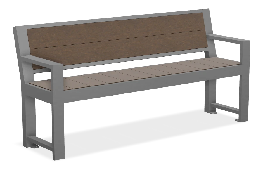 Urban Form Harvest Full Back Bench with 2 Armrests