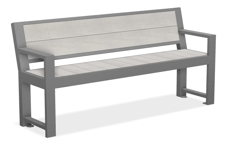 Urban Form Harvest Full Back Bench with 2 Armrests