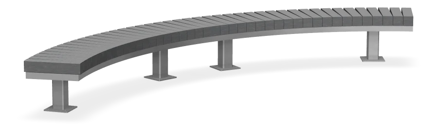 Shoreline House Post Bench - Cedar