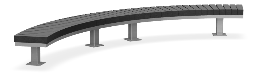 Shoreline House Post Bench - Cedar