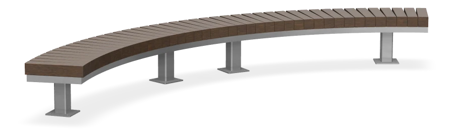 Shoreline House Post Bench - Cedar