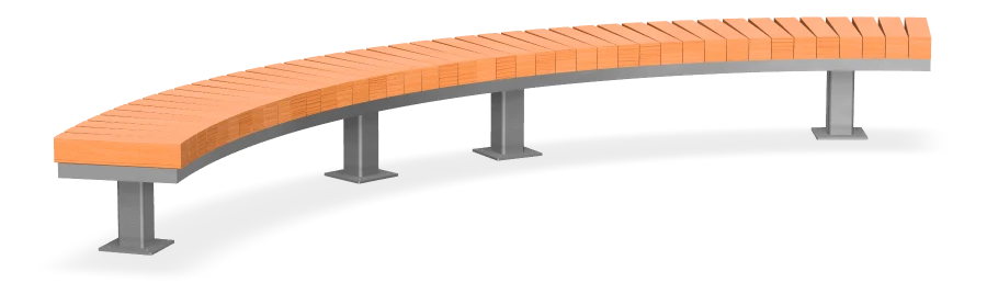 Shoreline House Post Bench - Cedar