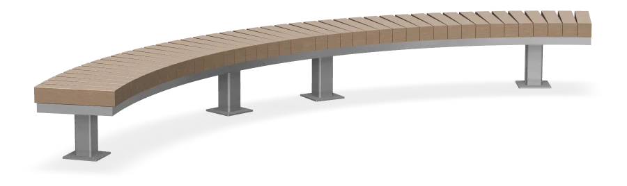 Shoreline House Post Bench - Cedar