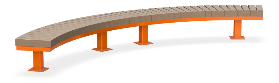 Shoreline House Post Bench - Cedar