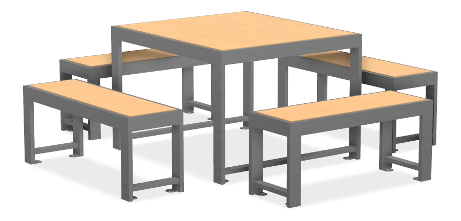 Urban Form Square Harvest Table - 40" x 40"