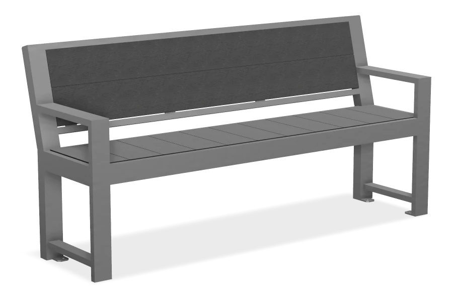 Urban Form Harvest Full Back Bench with 2 Armrests
