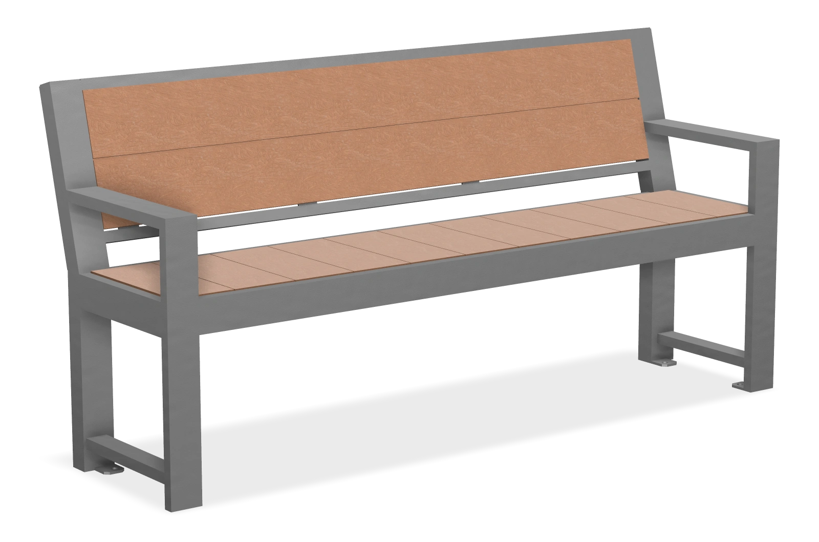 Urban Form Harvest Full Back Bench with 2 Armrests