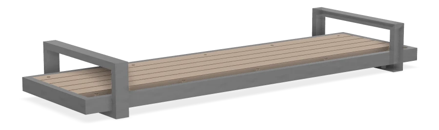 Skyline Backless Wall Bench 5ft