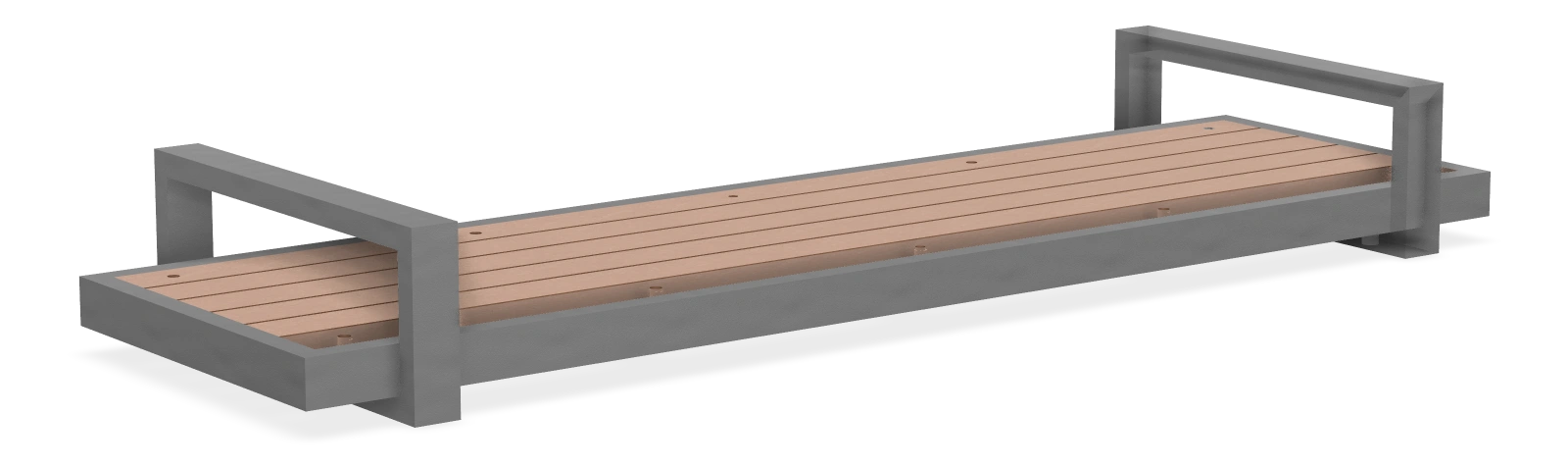 Skyline Backless Wall Bench 5ft
