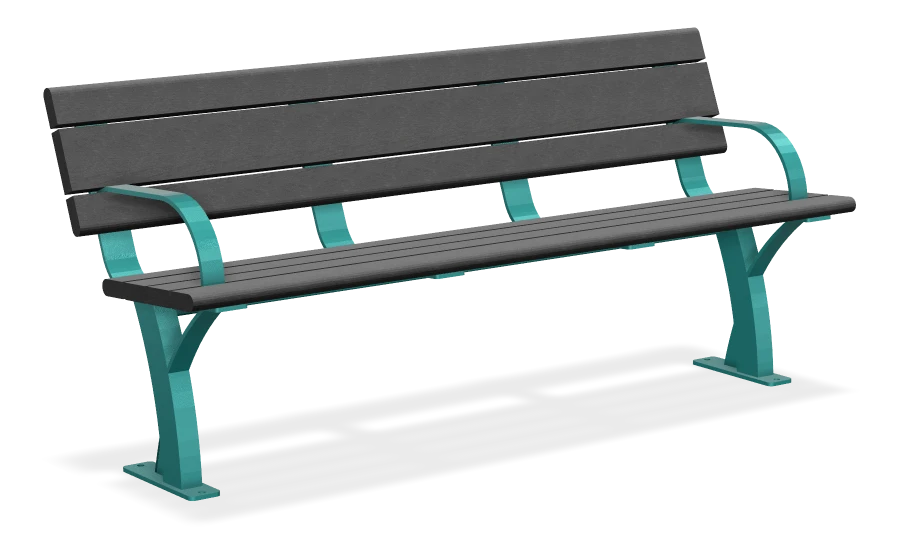 Parker Bench with Armrests 6ft