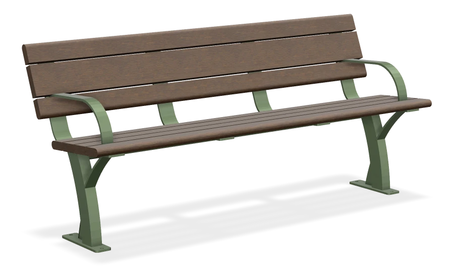 Parker Bench with Armrests 6ft