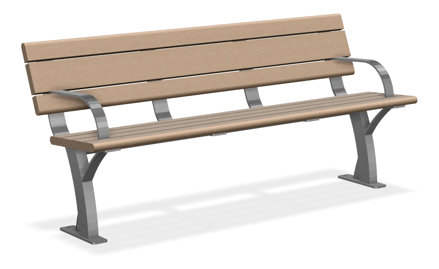 Parker Bench with Armrests 6ft