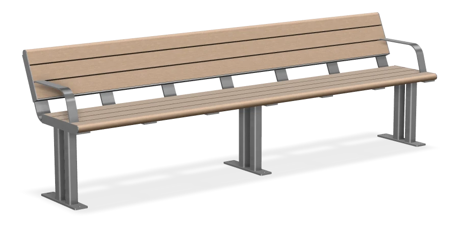 Larson Bench with Armrests 8ft