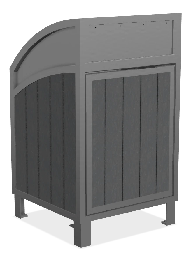Modena Large Capacity Curved Top Waste Receptacle