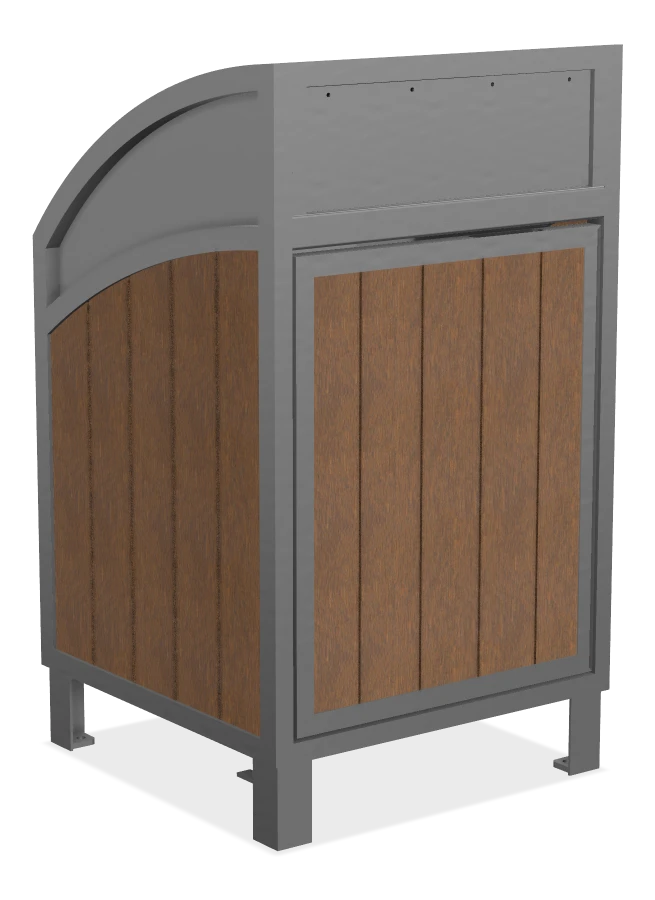 Modena Large Capacity Curved Top Waste Receptacle