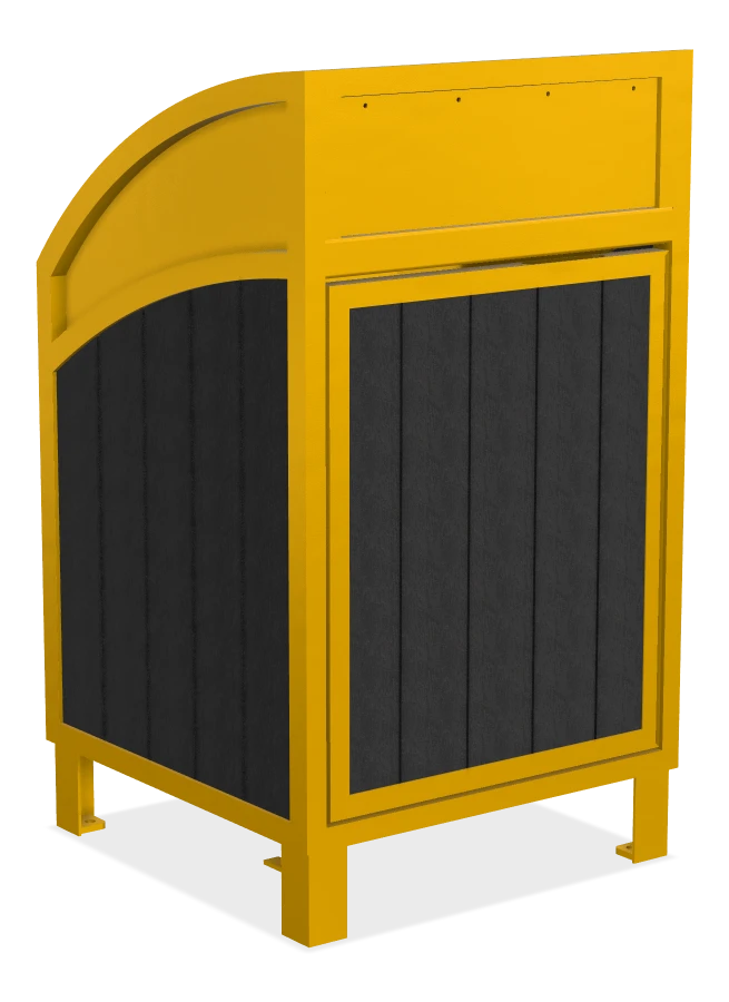 Modena Large Capacity Curved Top Waste Receptacle