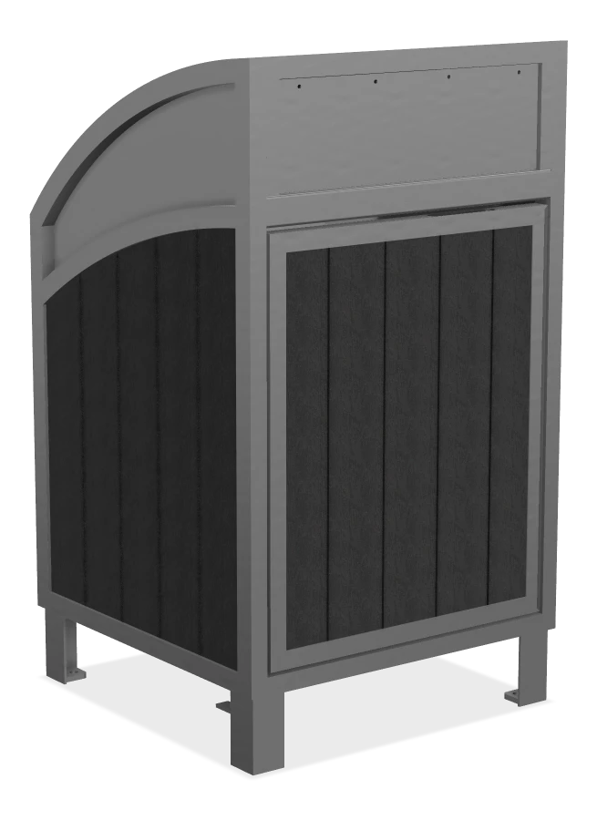 Modena Large Capacity Curved Top Waste Receptacle
