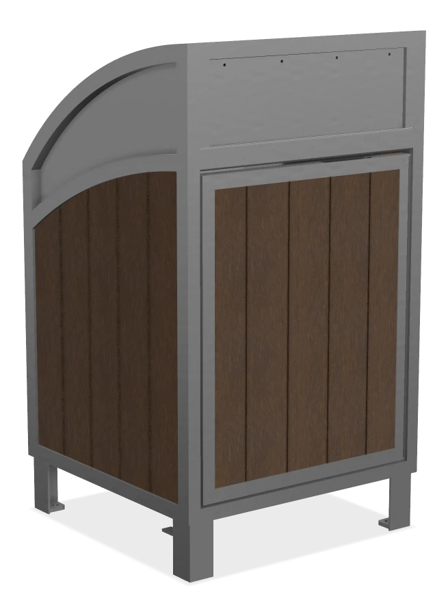 Modena Large Capacity Curved Top Waste Receptacle