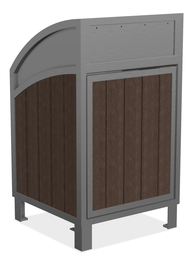 Modena Large Capacity Curved Top Waste Receptacle