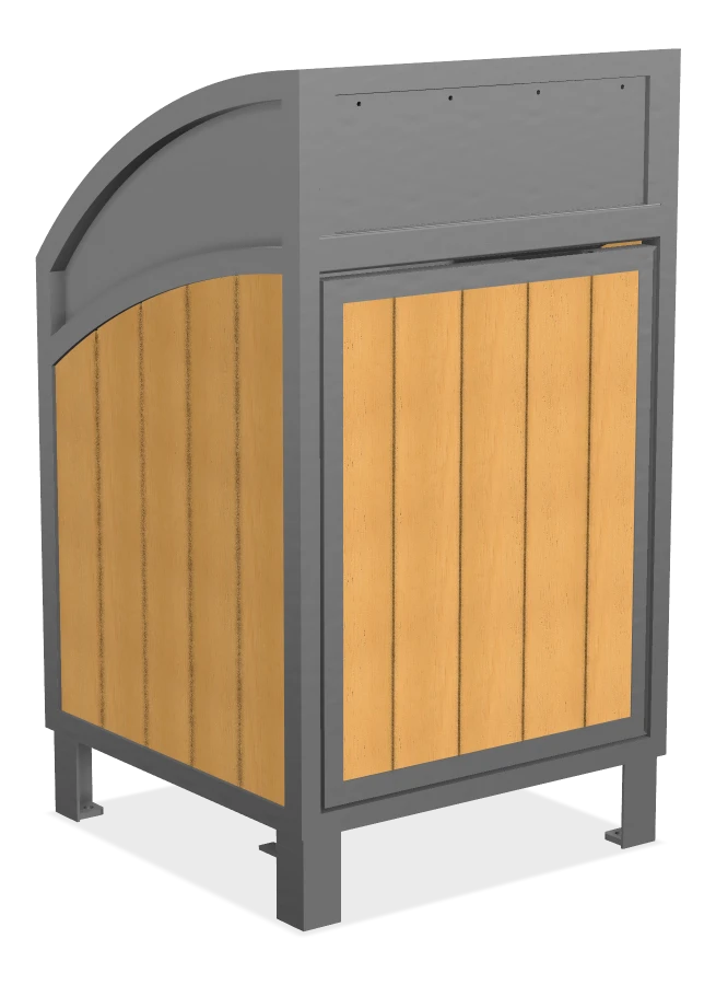 Modena Large Capacity Curved Top Waste Receptacle