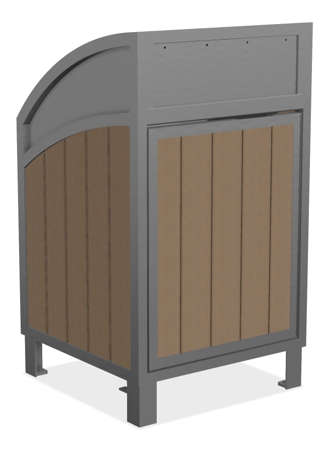 Modena Large Capacity Curved Top Waste Receptacle
