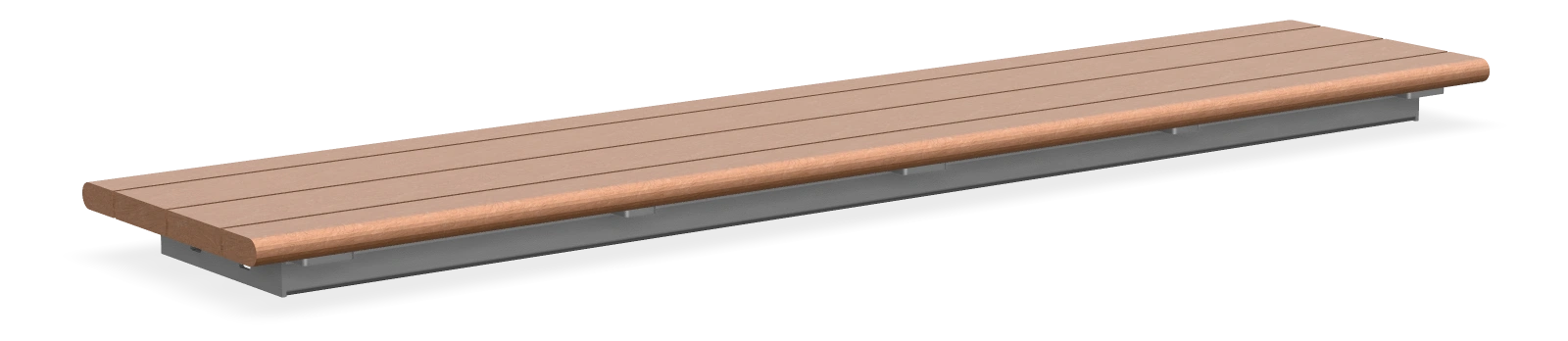 Bayview Backless Wall Top Bench 7ft
