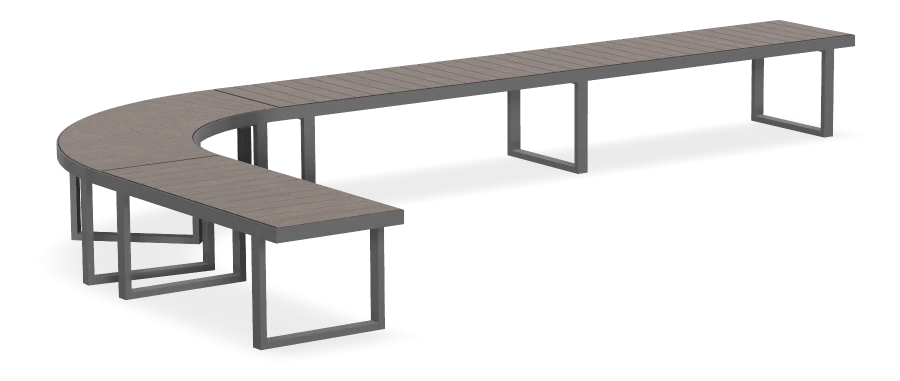 Braidwood Curved Bench - Cedar