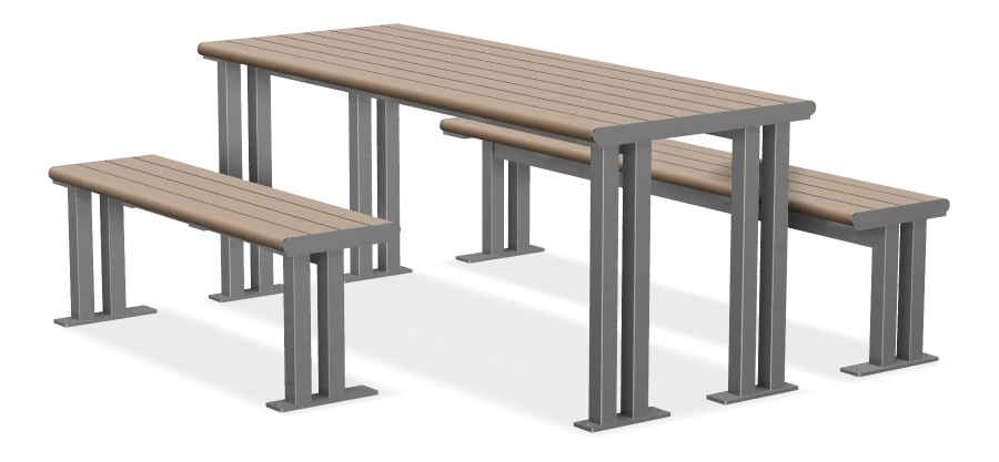 Larson Wheelchair Accessible Picnic Table 6ft - Accessibility on One Side And On The End