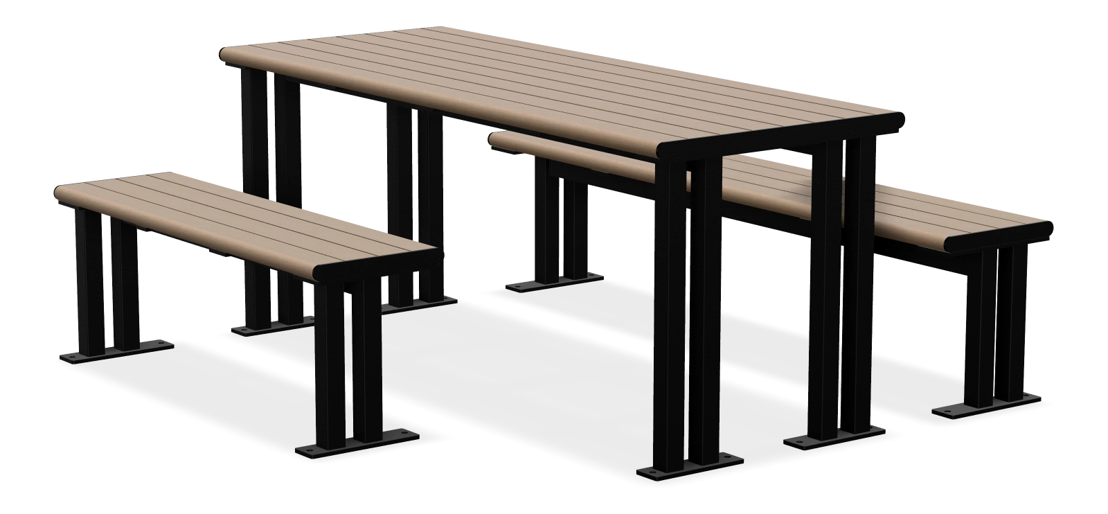 Larson Wheelchair Accessible Picnic Table 6ft - Accessibility on One Side And On The End