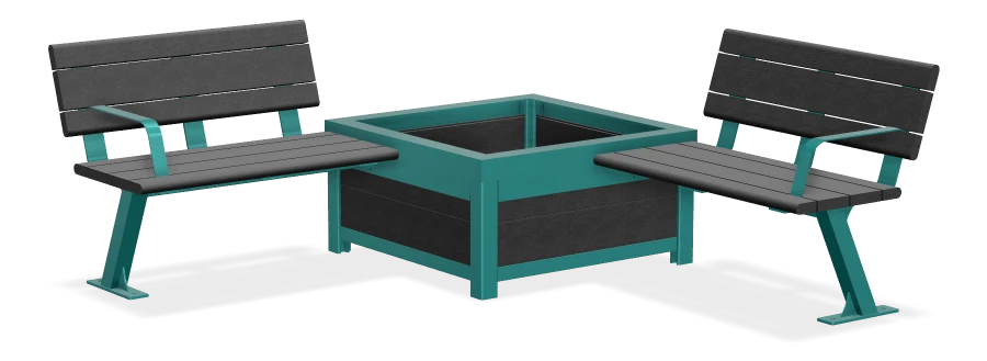 Bayview Bench Planter Combo - 2 Seat Sections