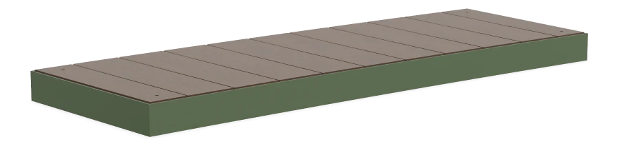 Ridgeline Curved Wall Top Bench 5ft - Bamboo