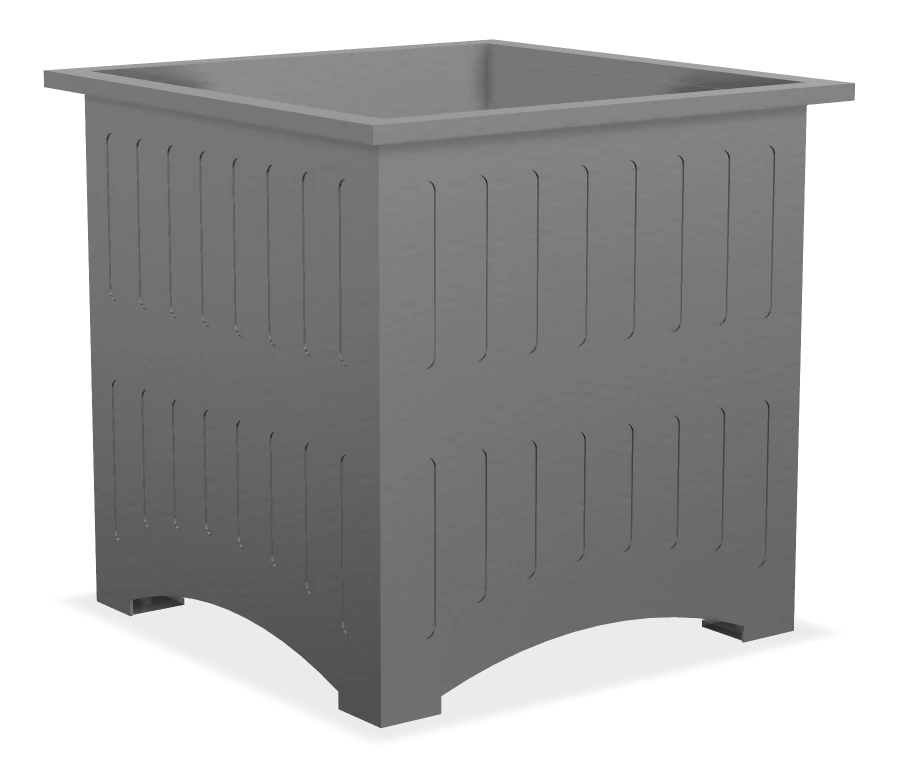 Custom Beselt Square Planter With CNC Cut Logo